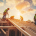 5J Building -Melbourne-House-Building-construction-workers-building-a-roof-frame-against